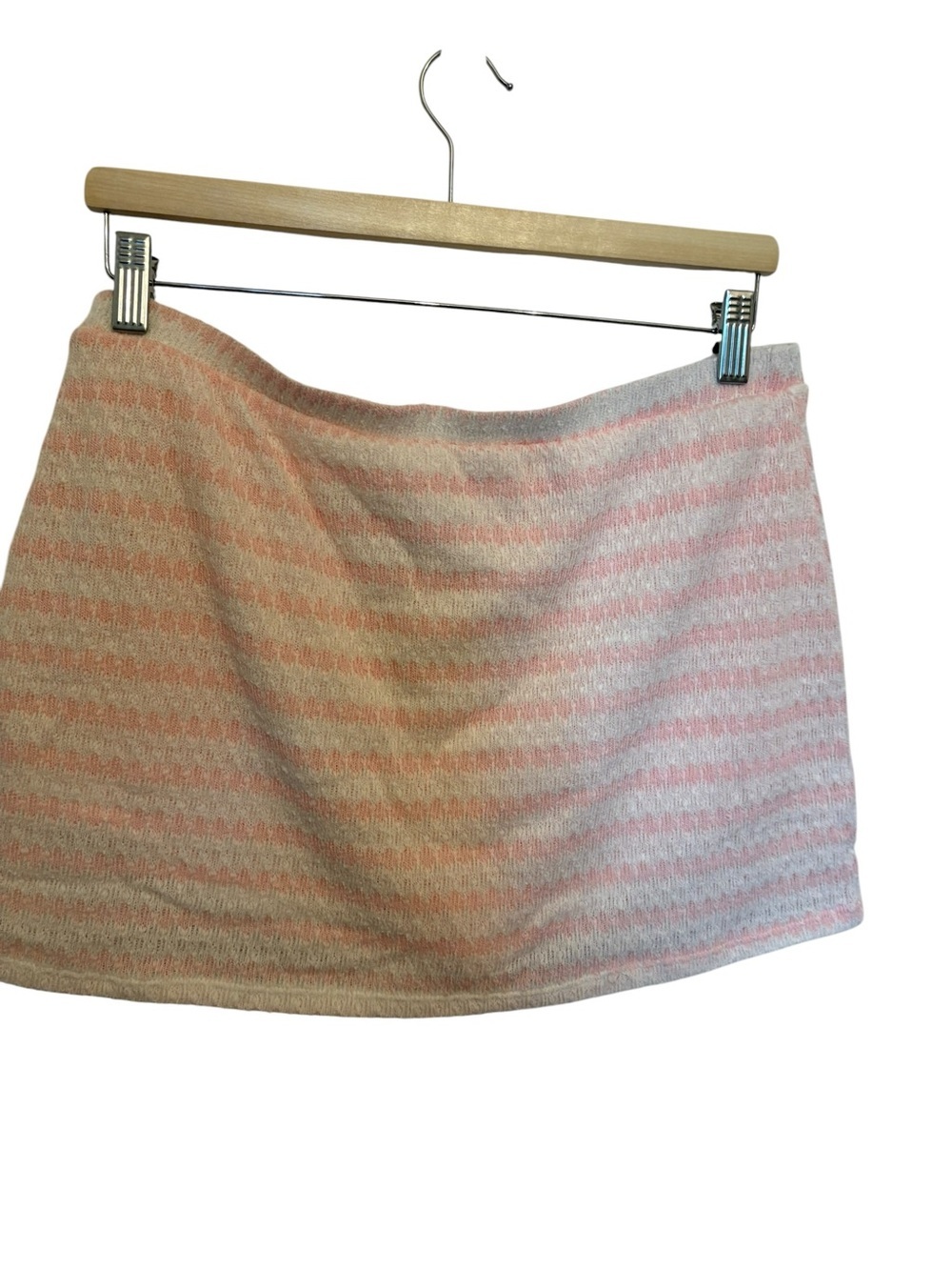 Urban Renewal Pink & Cream Striped Knit Mini Skort